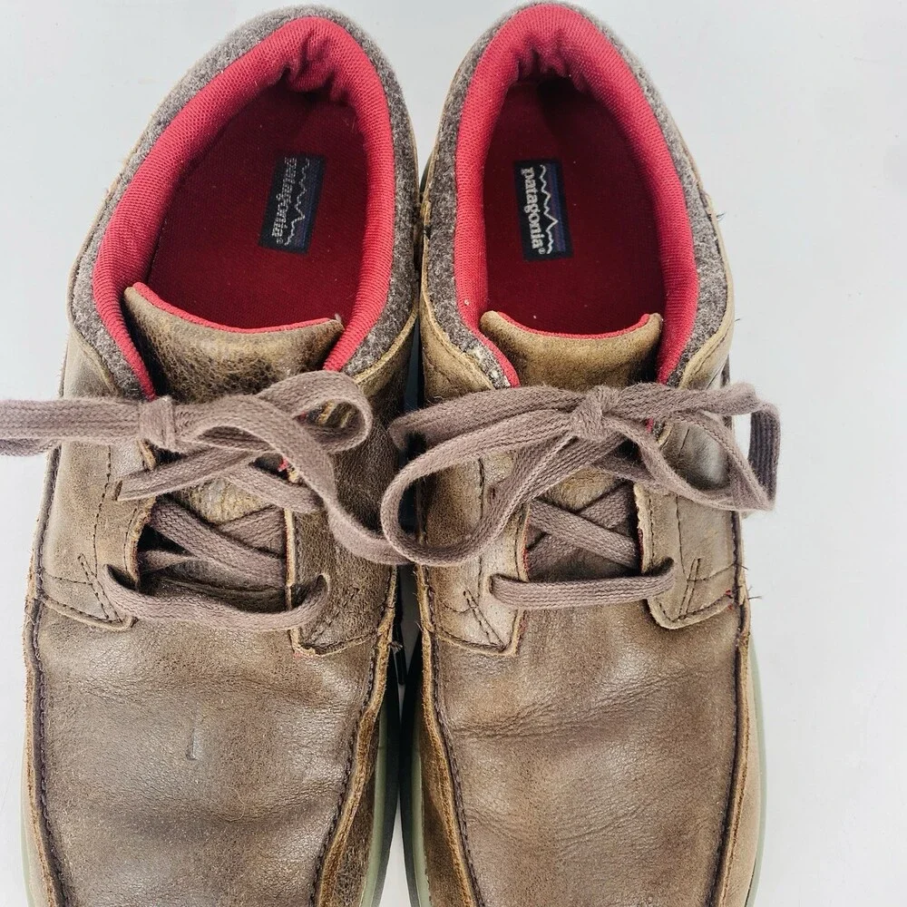 Patagonia Men's Brown Espresso Leather Chukka Lace Up Shoes Size 13